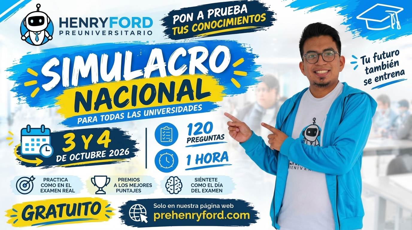 Simulacro Nacional Pre Henry Ford 3 y 4 de Octubre 2026